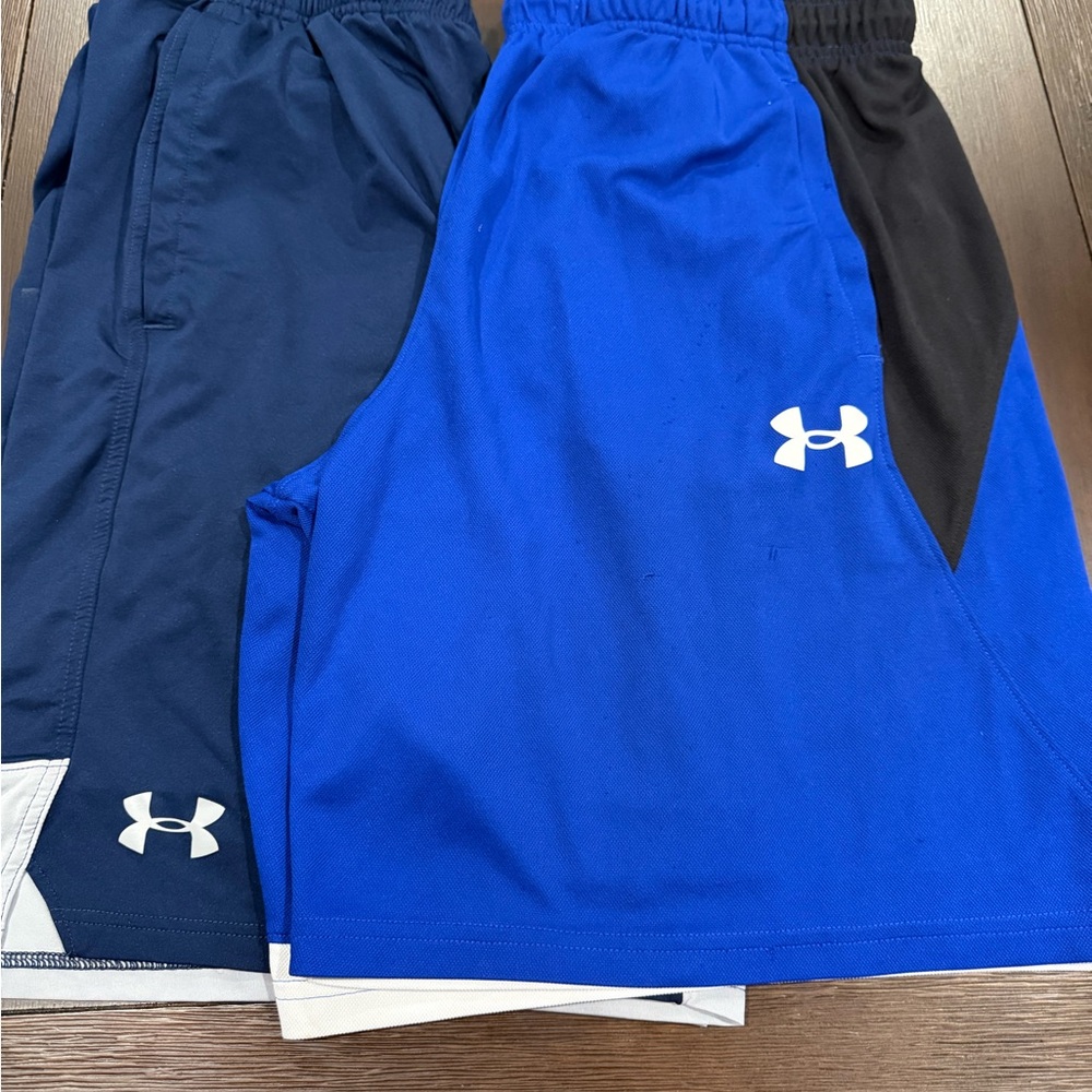 Under Armour Blue and Black Athletic Shorts